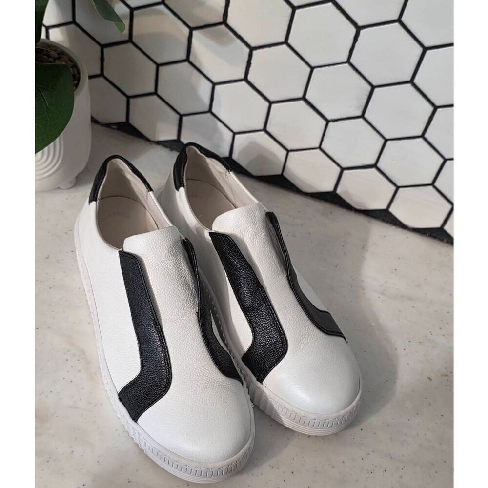 Gabor 23.205 Black & White Slip On Sneakers Size 5 1/2 - Picture 2 of 8